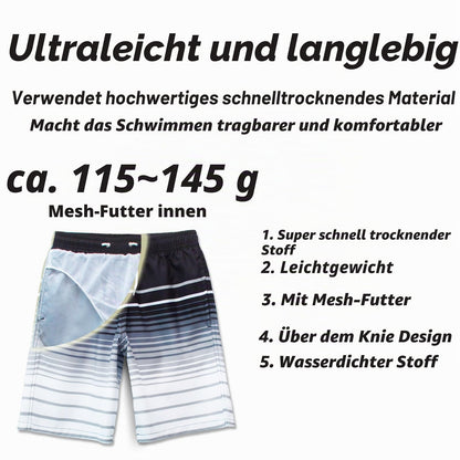 MEILONGER Boys' Swim Shorts Quick-drying Boardshorts with Mesh Lining Pockets and Adjustable Drawstring 