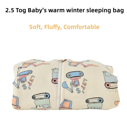 Chilsuessy Baby Sleeping Bag Winter, Removable Sleeves, Warm Lined 3.5 Tog Winter Sleeping Bags, Boys/Girls Sleeping Bag for Toddlers from 6 Months to 6 Years