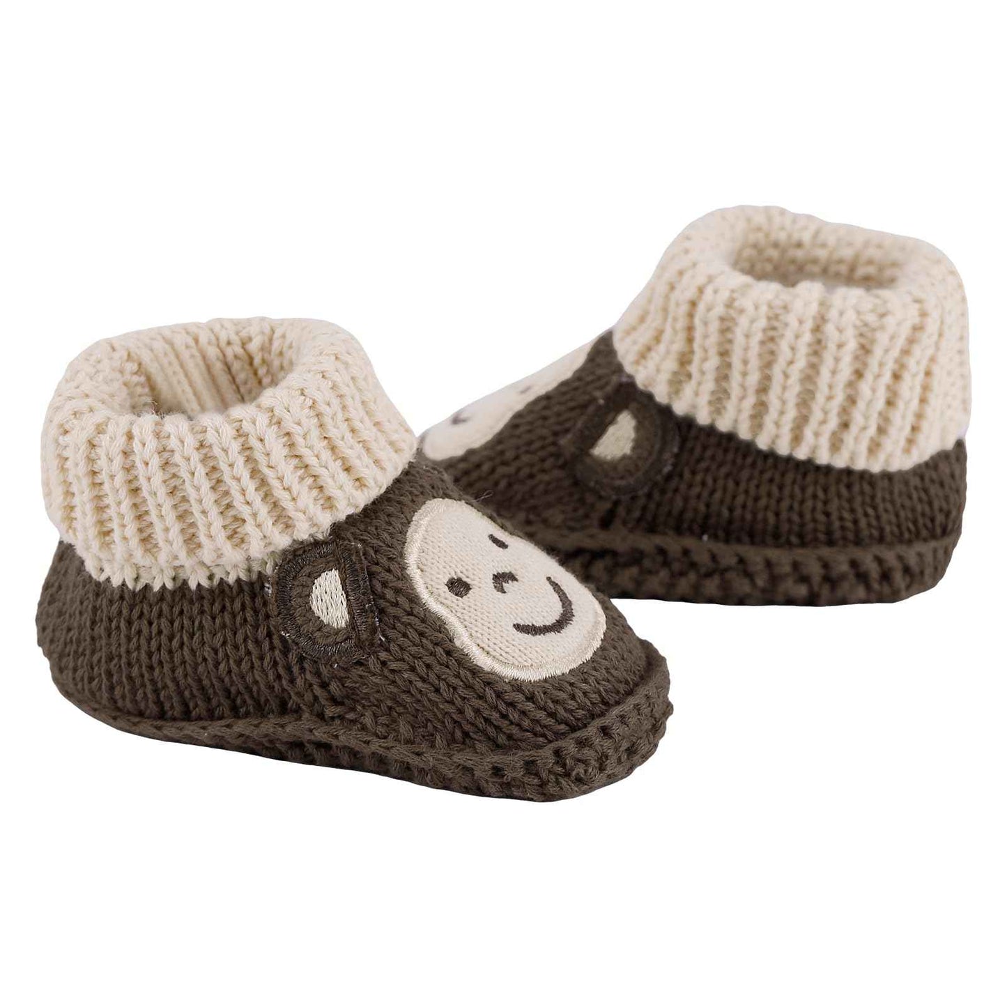 LACOFIA 2 Pairs Newborn Knitted Baby Shoes Soft Baby Boys Girls Ankle Boots 0-3 Months