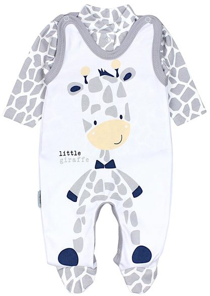 TupTam Baby Mädchen Jungen Strampler mit Langarmshirt Aufdruck Spruch 2 teilig