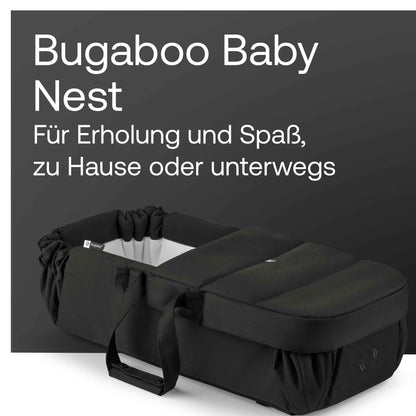 Bugaboo Babynest, tragbare Liegewanne mit Tragegurten Kinderwagen geeignet, entfalbar zu Einer Baumwollmatratze & Spielmatte, Flache Liegeeinheit ab Geburt – Desert Taupe
