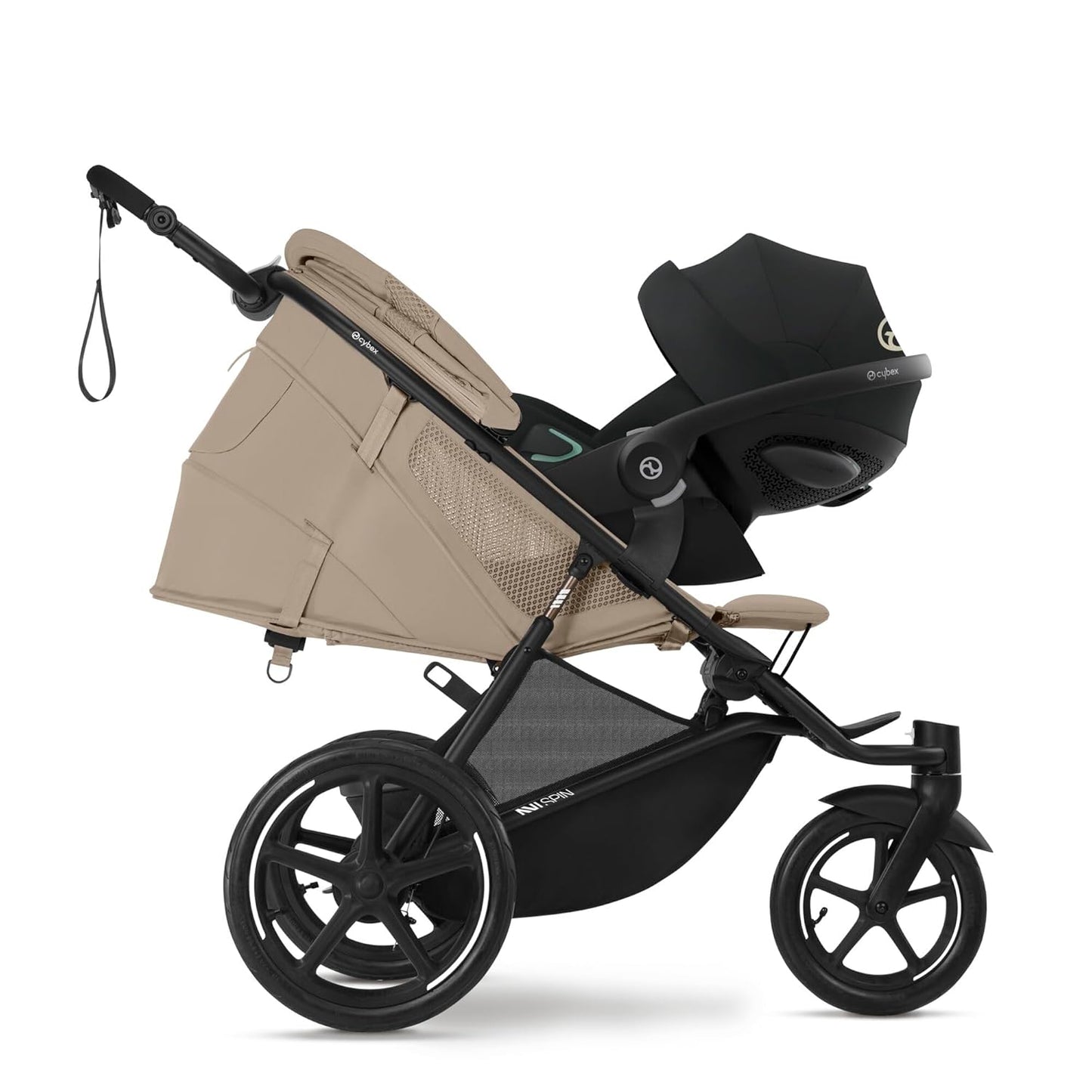 CYBEX Gold AVI SPIN Kinderwagen, Ab Geburt bis ca. 4 Jahre, Max. 111 cm und 22 kg, City-, All-Terrain-Kinderwagen, Moss Green