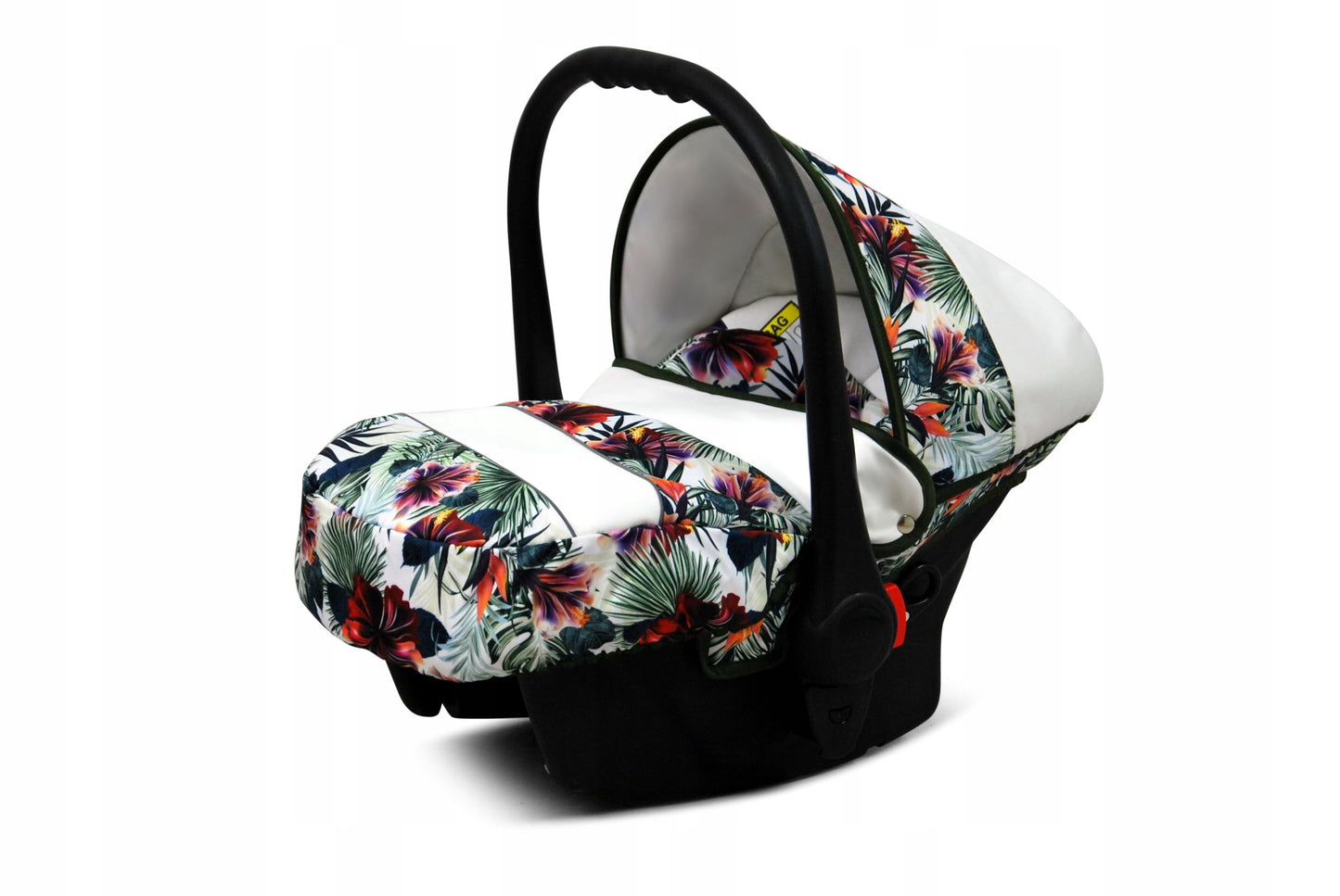 BabyLux® Bambimo Pushchair Set 3 in 1 - Tropical - incl. Baby Carrycot, Buggy Sports Seat, Car Seat - Pram Set - Combination Pram with Changing Bag, Rain Cover etc.