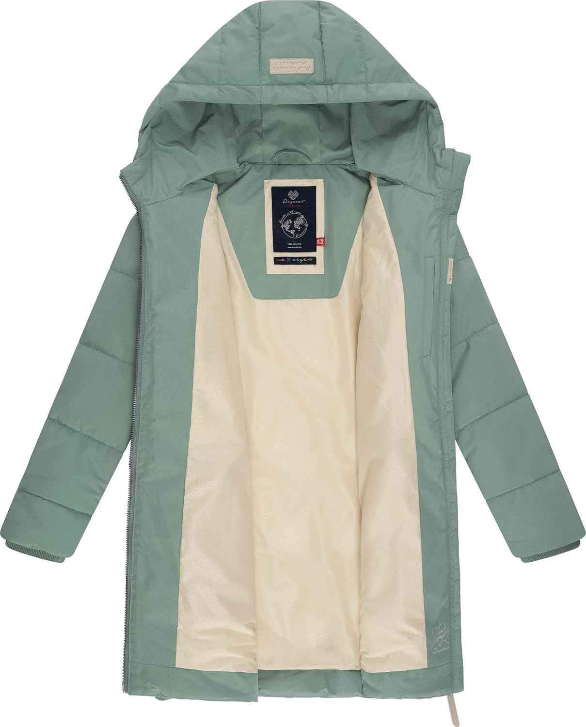 Ragwear Elvina Children's Girls' Winter Jacket Winter Coat Outdoor Jacket with Hood 128-152