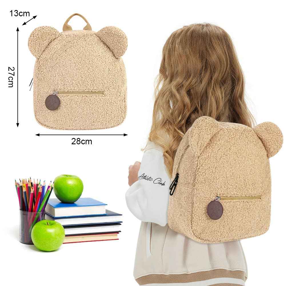 Aomig Plüsch Rucksack Kindergartenrucksack Kleinkindrucksack Kindergarten Schultasche für Jungen Mädchen Kinder Tierischer Kinderrucksack Tier Cartoon Mini Tasche Kinder Rucksack für Baby 2-6 Jahre