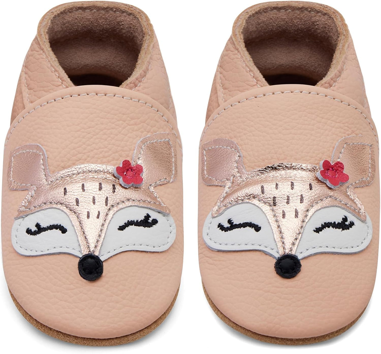 IceUnicorn Babyschuhe Krabbelschuhe aus weichem Leder für Jungen und Mädchen – Rutschfeste Lauflernschuhe für Kleinkinder