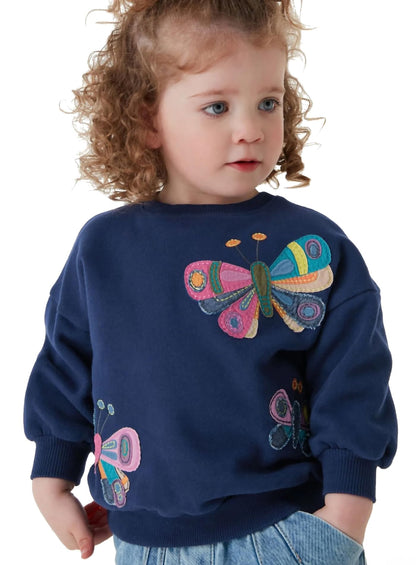 Codkkre Girls' Sweatshirt for Children Cute Cartoon Sweater Girls Long Sleeve Cotton Shirts Age 2-10 Years