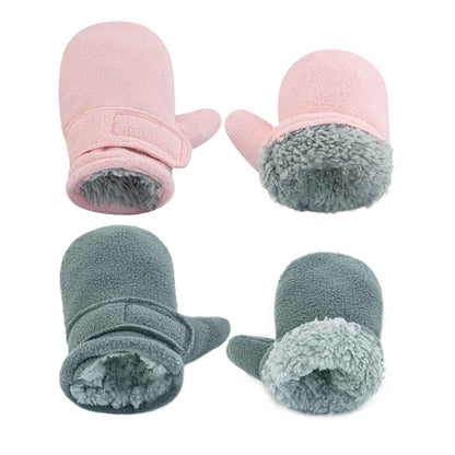 SEYUFN Baby Winter Gloves Fleece Lining Toddler Boys Warm Soft Baby Girls Adjustable Gloves Outdoor Gloves