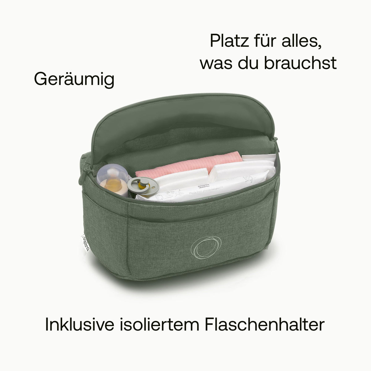 Bugaboo Kinderwagen Organizer-Tasche mit leicht zugänglichen Fächern. Praktisches Accessoire für alle Baby-Essentials in Desert Taupe