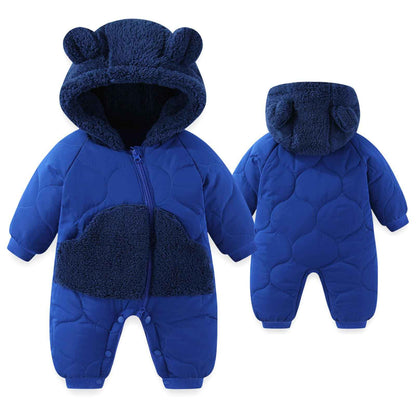 JiAmy Baby Snowsuit, Baby Boys Girls Winter Jumpsuit Romper Newborn Snow Overall for 3-24 Months