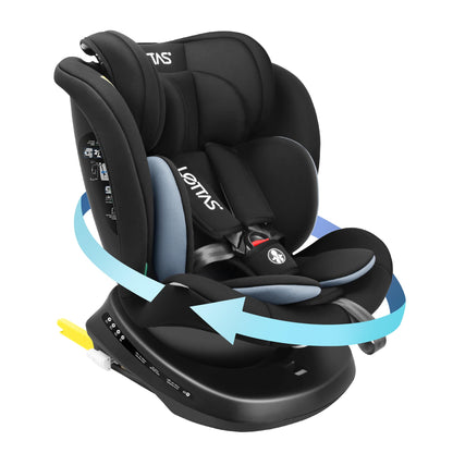LETTAS I-Size 360°drehbar Kindersitz 40-150 cm, Gruppe 0+1/2/3, 0-12 Jahre, 0-36 kg, Baby Autositz mit isofix ECE R129 - Meloni2