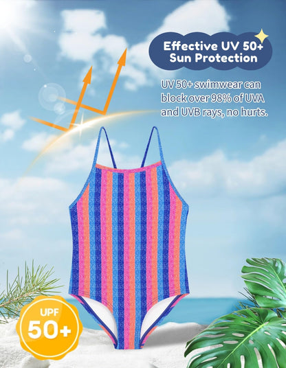 weVSwe Badeanzug Kinder Mädchen Einteiler Nette Kleinkind Schwimmanzug Ärmellose Bikini Kinder Bademode 2-10 Jahre