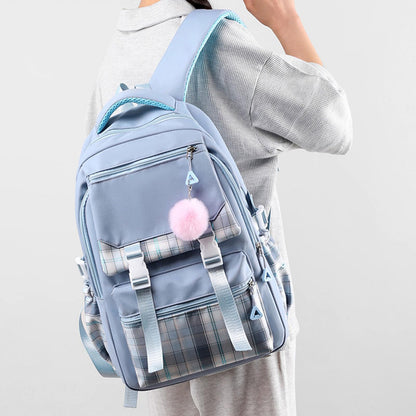 College Campus Schoolbag Weibliche Koreanische Version Schule Rucksack Belastung Linderung Mädchen Schultasche Junior Schulter Rucksack Reiner Farbeinkaufsrucksack