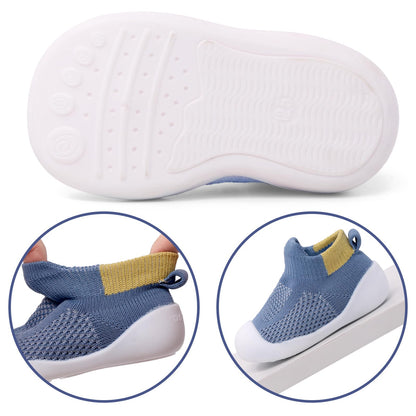 LACOFIA Babyschuhe für Mädchen und Jungen - Atmungsaktive Krabbelschuhe mit rutschfester Gummisohle für Kleinkinder