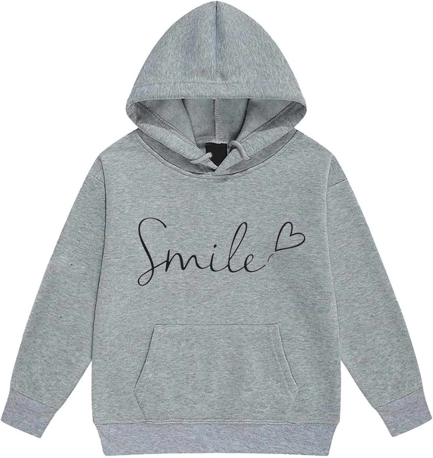 Mädchen 2-teiliges Outfit Herbst Hoodie Lächeln Sweatsuit Sets Kinder 2025 mit Kapuze Ausgehen Sweatanzüge Sweatshirt mit Taschen Grafik Langarm Brief Kordelzug Sweatsuits Sets