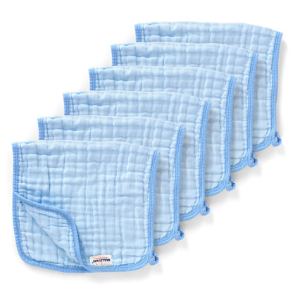 Maliton 6 Stück Baby Spucktücher für Jungen/Mädchen,aus 100% Baumwollem,weich, langlebig, luftdurchlässig und extrem saugstark (Zoo-Muster),50x25cm
