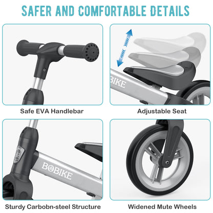 MHCYLION Laufrad ab 1.5-4 Jahre bis zu 25 kg, Lenkrad und Sattel höhenverstellbar, Lenkradschloss, Ultraleicht Kinderlaufrad Balance Fahrrad für Jungen Mädchen - Meloni2