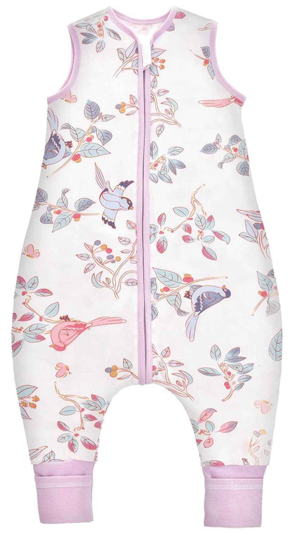 Chilsuessy Baby Sleeping Bag with Legs, 1.5 Tog, Sleeping Bag, 100% Cotton, All-Year Sleeping Bag with Feet, Baby Sleeping Bag, Children, 1.5 Tog/Zebra, 80 cm / Baby Height 85–95 cm