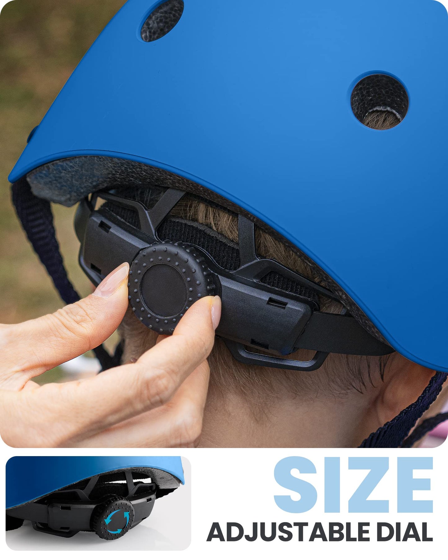 OutdoorMaster Youth &amp; Kids Bike Helmet - Adjustable Multi-Sport Skateboard Helmet with Removable Liners for Balance Bike, Toddler Scooter, ONE Wheel Hoverboard 