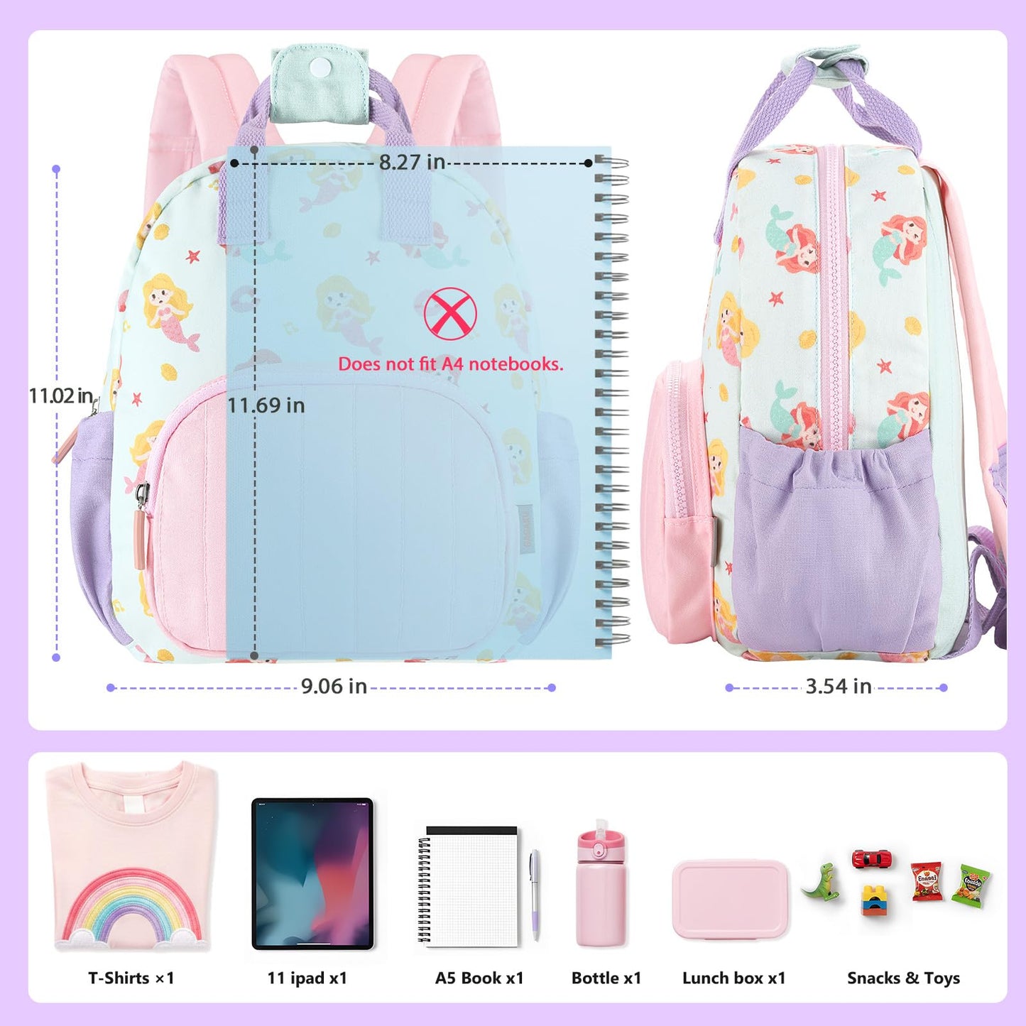 Kinderrucksack Mädchen 30cm Rucksack Kleinkind Kinderrucksack für 2-4 Jahre Kinder kindergartenrucksack Mini Tagesrucksack Reisetasche - Rosa Erdbeere