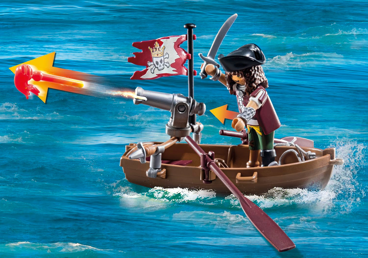 PLAYMOBIL | Pirates | Gefahr durch Riesenhai | Piratenspielzeug | Spielzeugfiguren | Spielzeug für Kinder ab 4 Jahren | 71793
