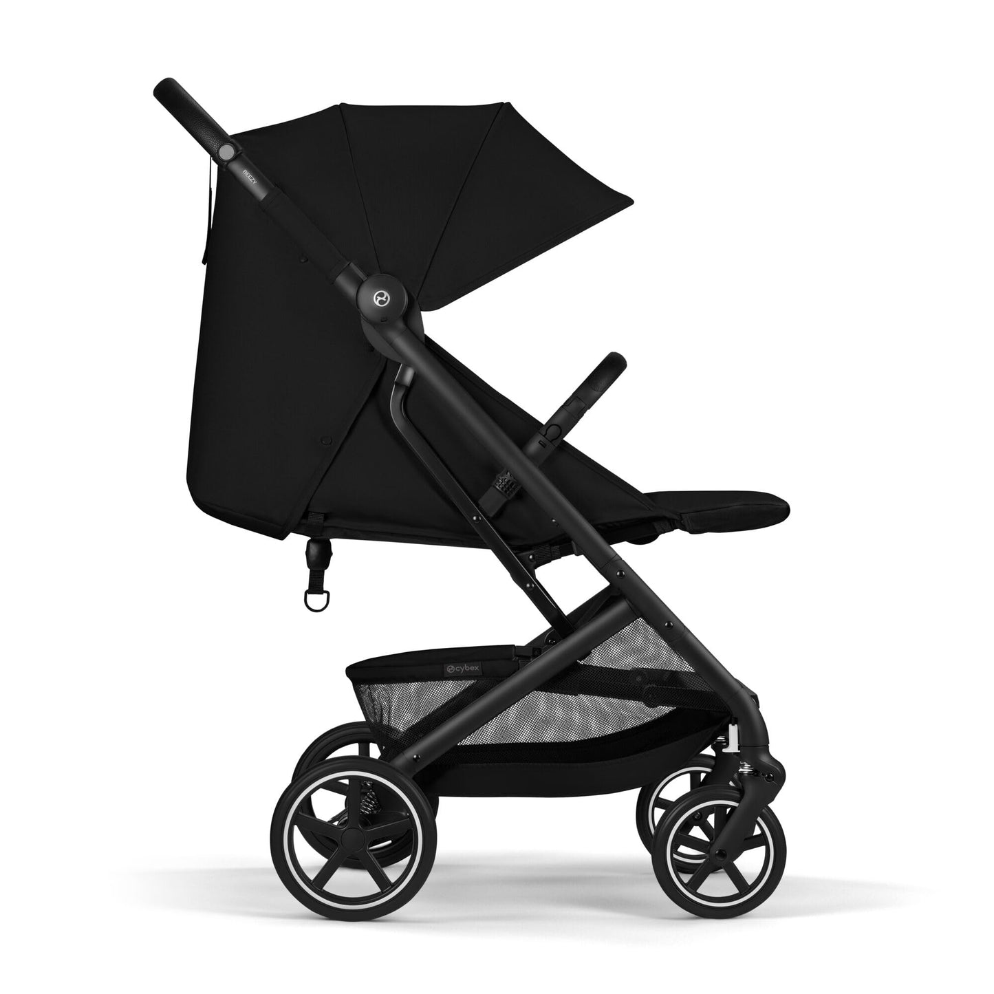 Cybex Gold Kinderwagen Beezy mit One-Pull Harness, Ab Geburt bis ca. 4 Jahre (max. 22 kg), Kompakt und ergonomisch, Magic Black (Schwarz mit schwarzem Rahmen)