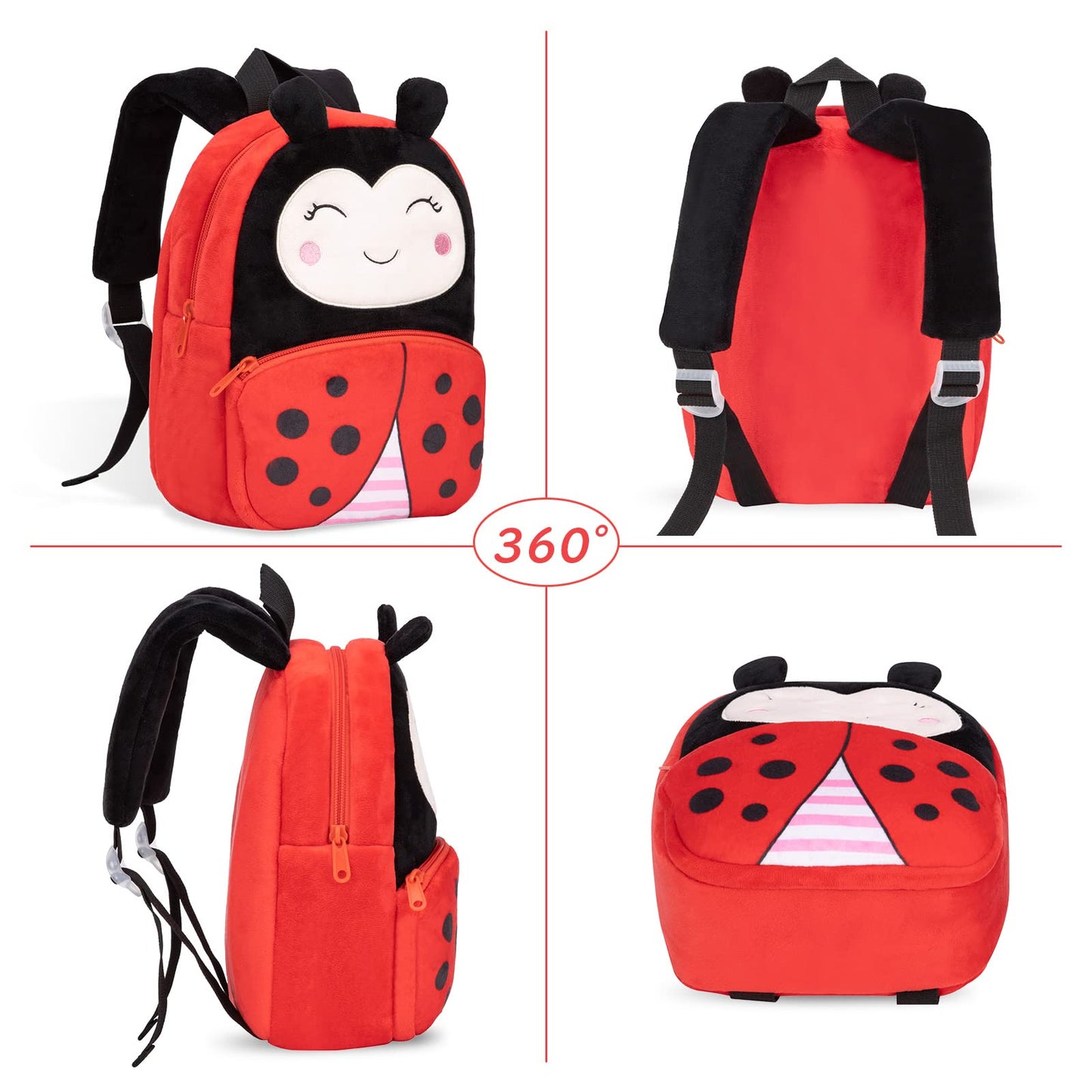 Kinderrucksack Kinder Mini Schulrucksack Tiere Kindergartentasche fur Jungen Madchen Kleinkind (Rosa Kuh)