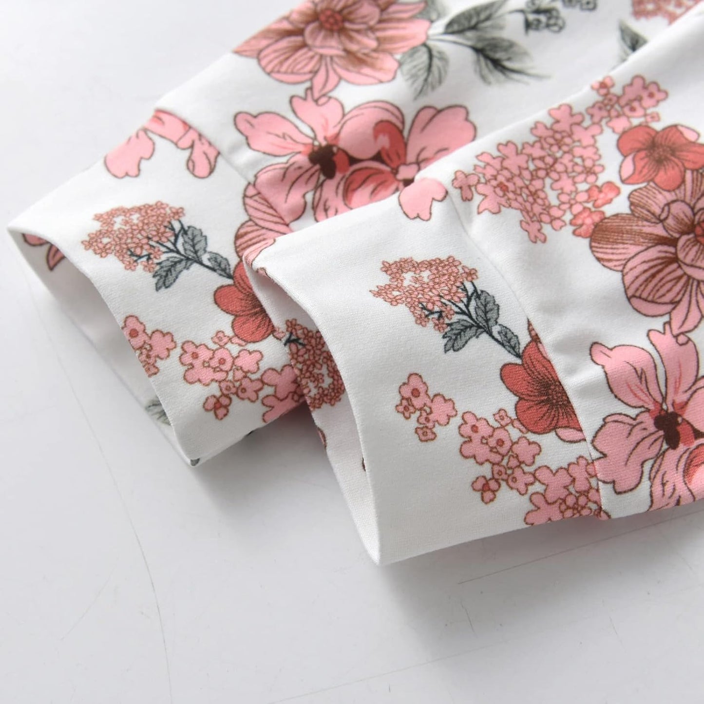 Baby Mädchen Kleidung Langarm Rüschen Tops und Blumen gedruckt Hosen Kleinkind Baby Mädchen Outfits Sets