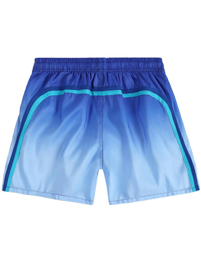 Badehose Jungen Farbverlauf Badeshorts mit Meshfutter und Verstellbarem Tunnelzug