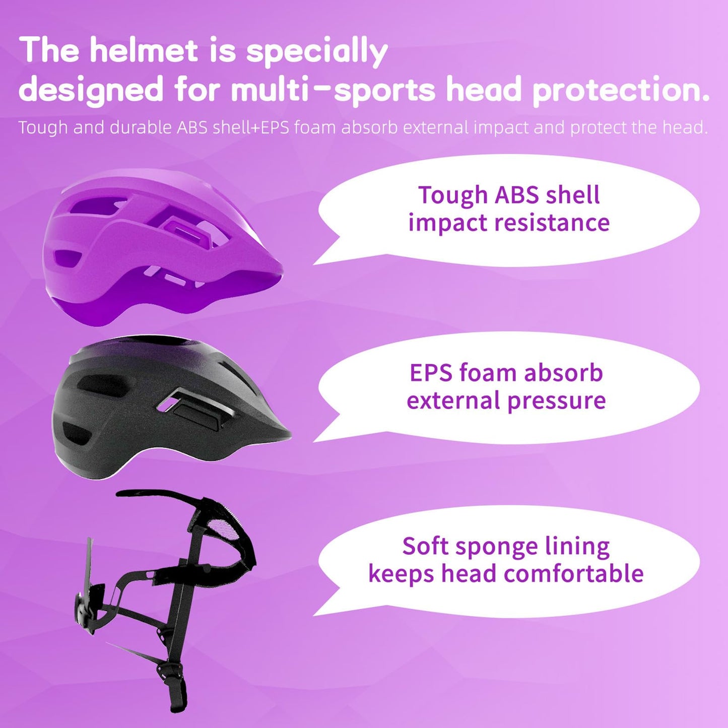 KORIMEFA Toddler Helmet Children's Bicycle Helmet Baby Multi-Sport Adjustable Helmet Sports Helmet Cycling Bicycle Scooter Skateboard Helmet Lightweight for Children Boys Girls from 2-8 Years Old