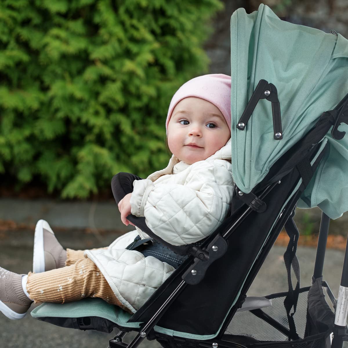 Mobiclinic®, Kinderwagen, Buggy, Elefant, Verstellbare rückenlehne, Doppeltes sicherheitssystem, Abnehmbare räder, Verstellbarer 5-punkt-gurt, Leichter, Grau und schwarz