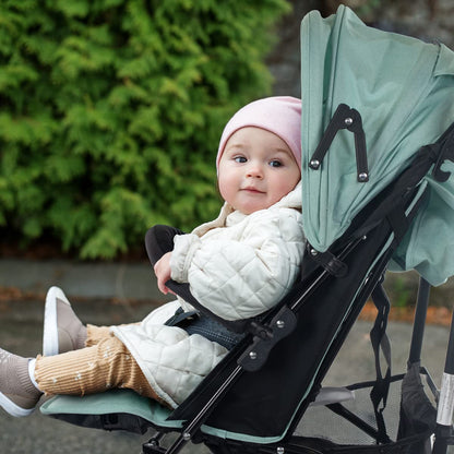 Mobiclinic®, Kinderwagen, Buggy, Elefant, Verstellbare rückenlehne, Doppeltes sicherheitssystem, Abnehmbare räder, Verstellbarer 5-punkt-gurt, Leichter, Grau und schwarz