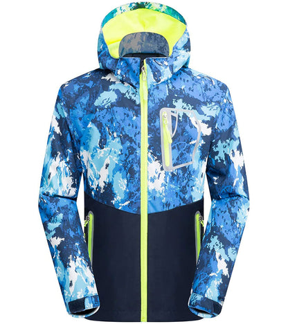 LAUSONS Children's Lined Jacket, Boys' Transition Jackets for Boys, Softshell Jackets with Camouflage Pattern