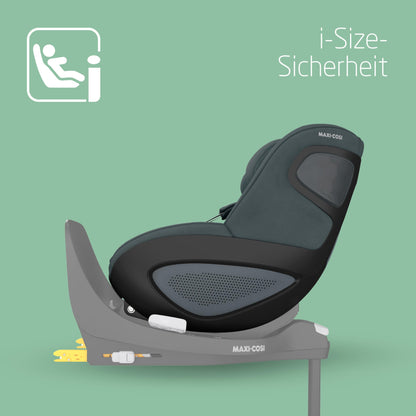 Maxi-Cosi Pebble 360 i-Size Babyschale Drehbar, Neugeborenen Autositz 360 Grad, 0–15 Monate (40–83 cm), Drehung mit einer, ClimaFlow, Easy-In-Gurt, G-CELL Seitenaufprallschutz, Essential Green