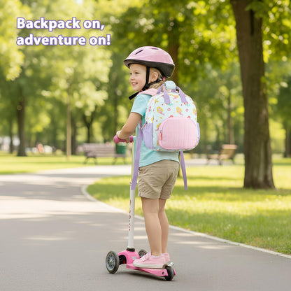 Kinderrucksack Mädchen 30cm Rucksack Kleinkind Kinderrucksack für 2-4 Jahre Kinder kindergartenrucksack Mini Tagesrucksack Reisetasche - Rosa Erdbeere