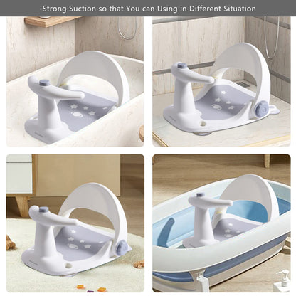 Bebamour Baby Bath Seat 6 Months + Child Bathtub Non-Slip Bath Chair, Water Jug