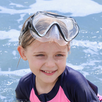 Findway Children's Diving Goggles, Swimming Goggles, Snorkel Mask for Boys Girls Teenagers, Diving Mask with Nose Cover, 180° Panorama, HD, Anti-Fog, Anti-Leak, Diving Goggles for Children 4-16 Years