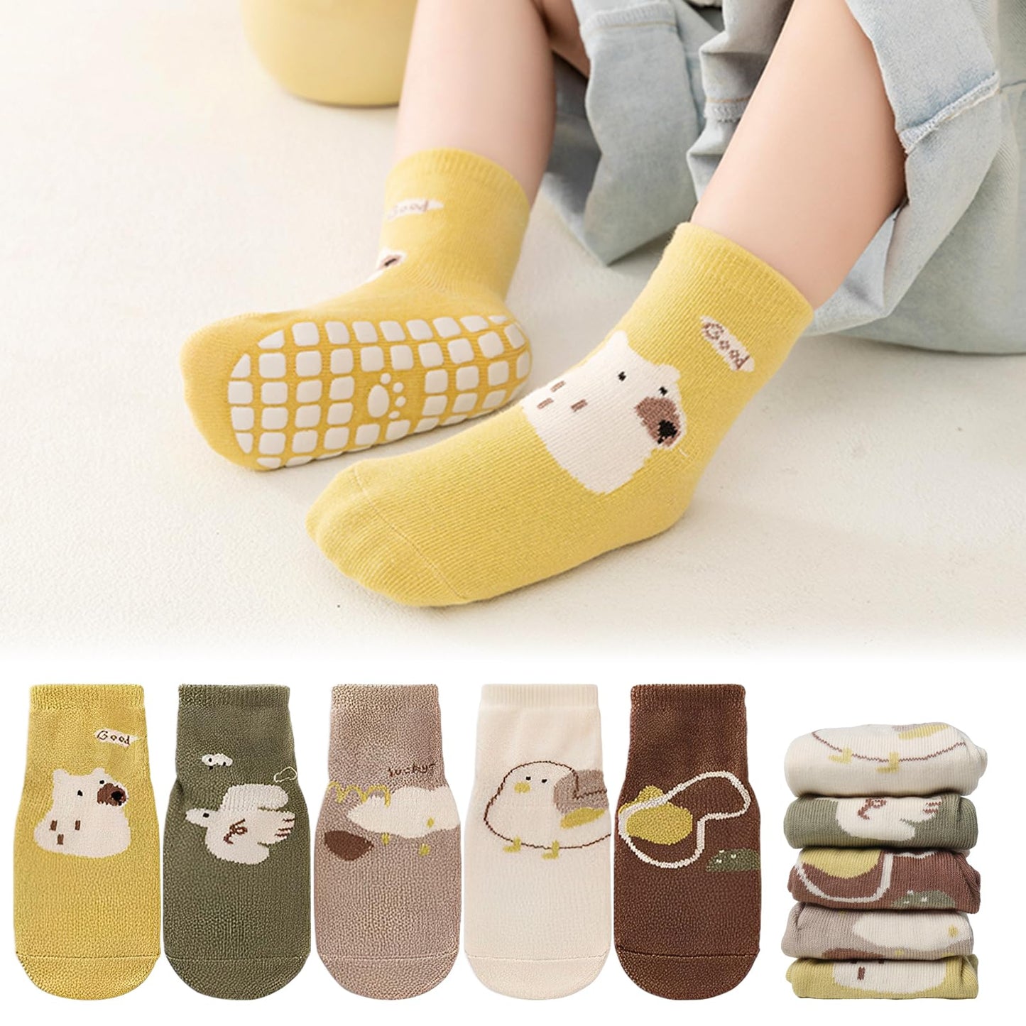 outfit spring Non-Slip Socks Baby, Non-Slip ABS Socks Children, Newborn Cotton Stopper Socks Non-Slip Socks Crawling Socks for Birth Girls Boys Gift 0-5 Years