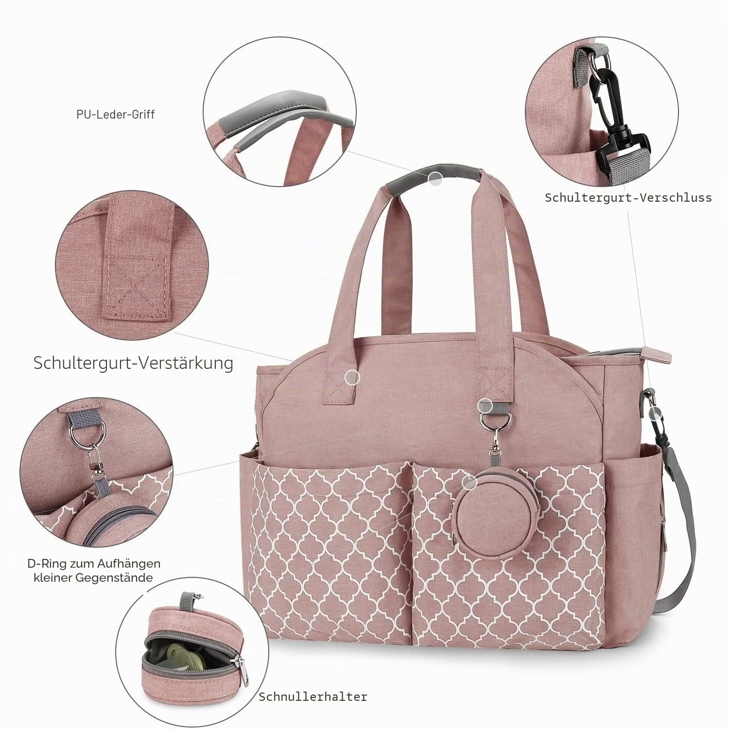 Wickeltasche Baby Wickeltasche Große Babytaschen für Mama mit Wickelstation Multifunktions Reise