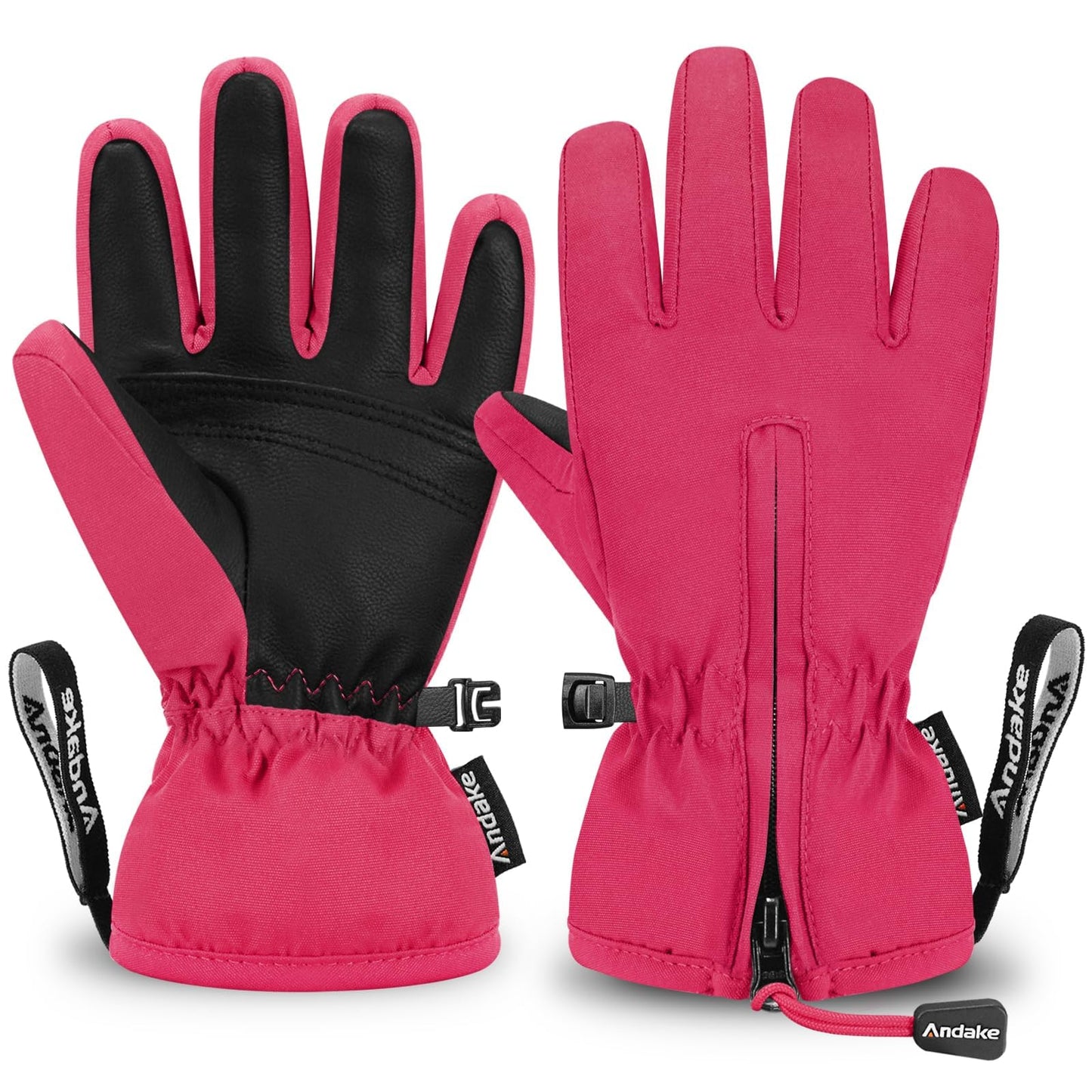 Andake Children's gloves, windproof, waterproof, warm winter gloves, skiing, outdoor sports, riding gloves, boys and girls