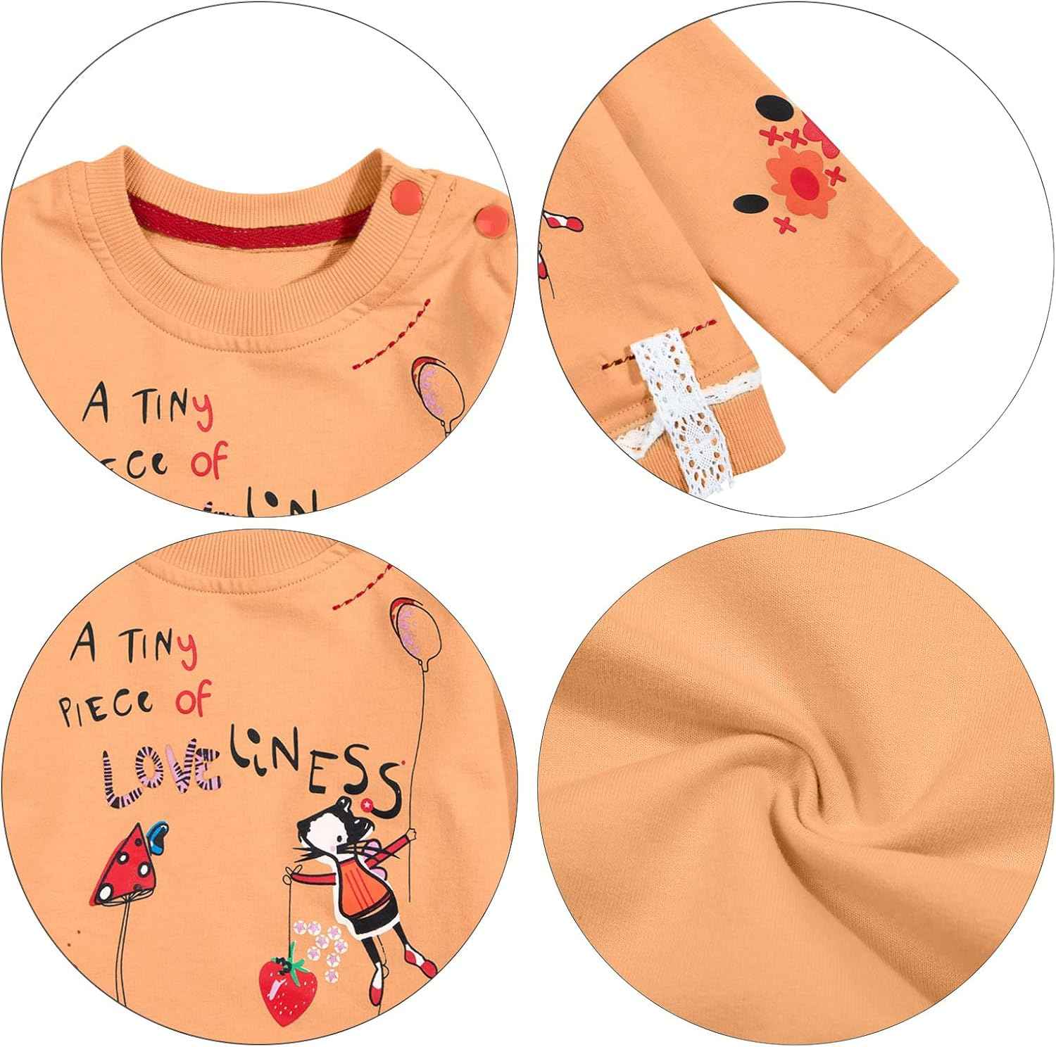 MAXIMGR Baby-Kleidung für Mädchen, Kleinkind, Mädchen, Herbst-Outfit, niedlich, langärmelig, Cartoon-Pullover, Denim-Hose, Sets für Herbst und Winter