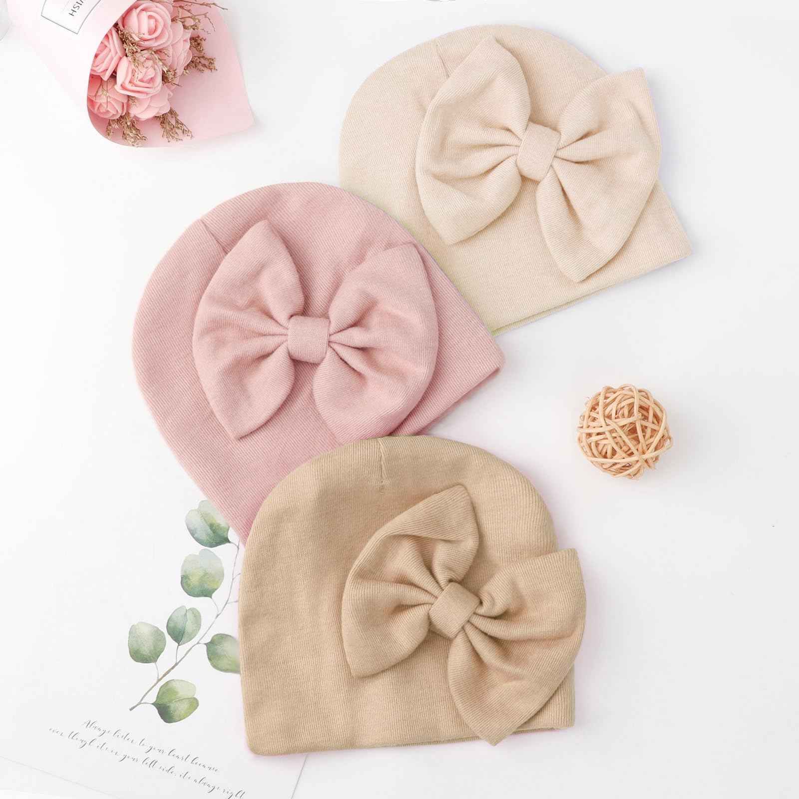 DRESHOW Neugeborene Swaddle Decke Hut Set Baby Gedruckt Swaddles Säugling Einstellbar Schlafsack für 0-3 Monate Mädchen Jungen