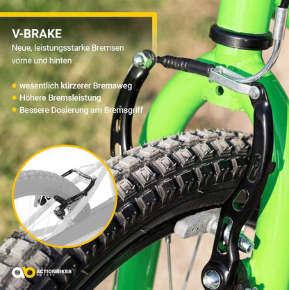 Actionbikes Kinderfahrrad Zombie | 12 16 20 Zoll - V-Brake Bremsen - Fahrrad für Kinder von 2-9 Jahren - Schutzblech v. / h - Kinder Fahrrad für Mädchen & Jungen - Fahrräder - Bicycle - Kinderrad - Meloni2