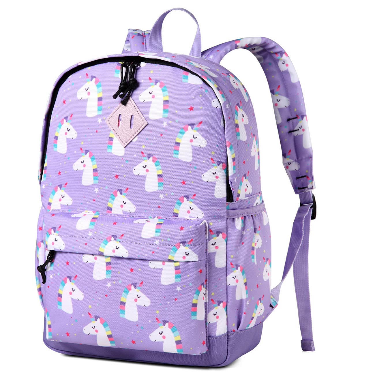 Rucksack für Mädchen, 4-6 Jahre, Schulrucksack mit Seitentaschen und Brustgurt, 127-Einhorn, one size, Niedlich