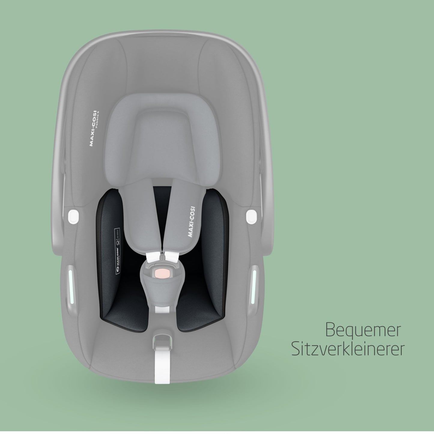 Maxi-Cosi Pebble i-Size, Babyschale, 0–15 Monate, 0–13 kg, 40–83 cm, leichter i-Size Kindersitz, Click&Go-Installation, G-CELL Seitenaufprallschutz, Sitzverkleinerer, Tonal Black - Meloni2