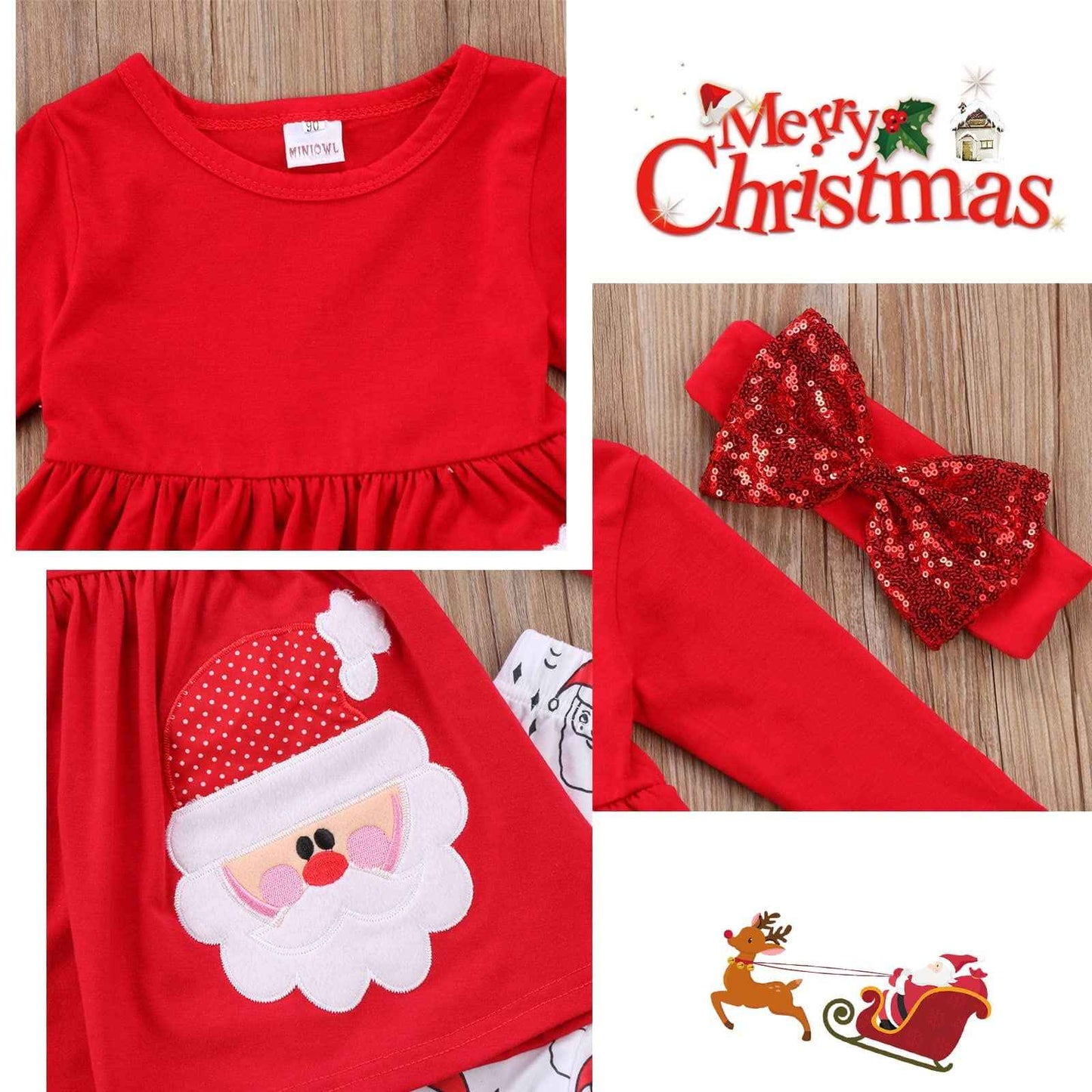 Xumplo Toddler Girls Clothes Toddler Girls White Outfits Long Sleeve Spring Winter Clothing Set for Girls 1-5 Years