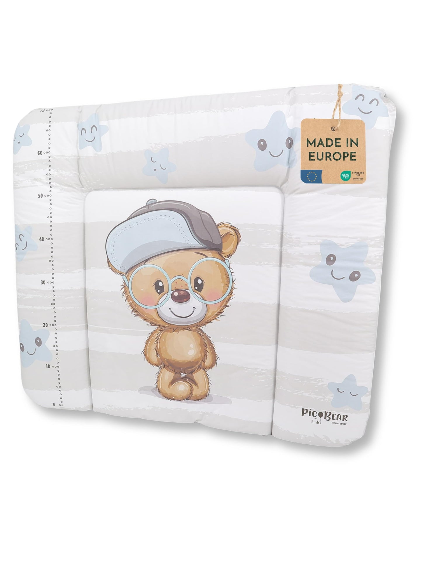 pic Bear Wickelauflage - hochwertige OEKO-TEX Wickeltischauflage - pflegeleichte Wickelunterlage - Auflage Wickelkommode - 85 x 72 cm - Sealife