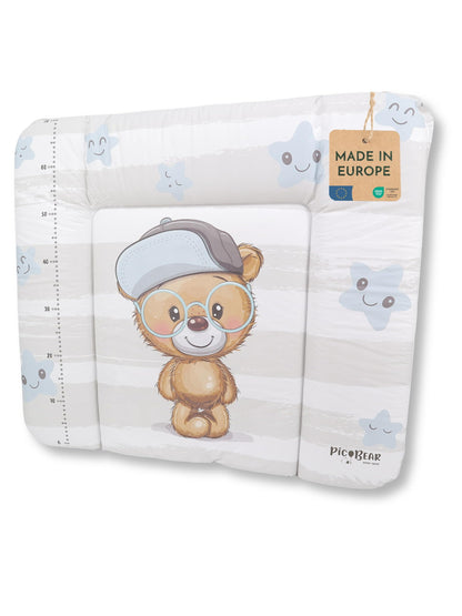 pic Bear Wickelauflage - hochwertige OEKO-TEX Wickeltischauflage - pflegeleichte Wickelunterlage - Auflage Wickelkommode - 85 x 72 cm - Sealife