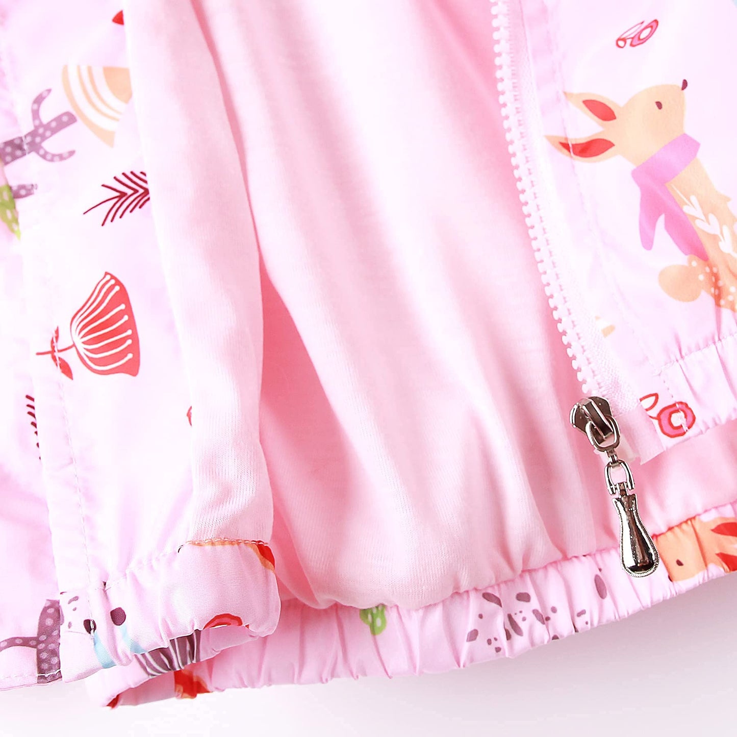 JinBei Jacken Mädchen Jacke Baby Kinder Kapuzen Sweatjacke Kapuzenjacke Cartoon Aufdruck Winddicht Mantel Windjacke Übergangsjack Frühling Herbst Outwear Softshelljacke Regenjacken 1-7 Jahre