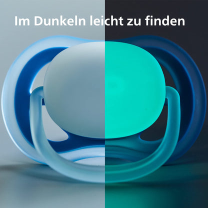 Philips Avent Packung mit 4 leichten, atmungsaktiven Ultra Air Schnullern: 2 leuchtende Schnuller und 2 Tagesschnuller, 18M+ (Modell SCF349/43) - Meloni2